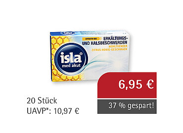isla® med akut** Zitrus-Honig Halspastillen
