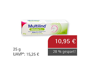 Multilind® Heilsalbe mit Nystatin** 100 000 I.E./200 mg pro 1g Paste zur Anwendung auf der Haut.