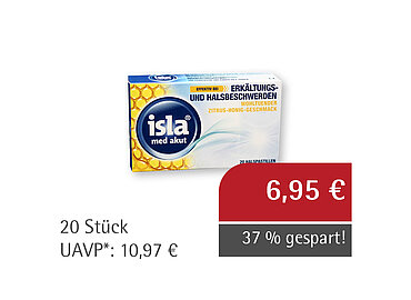 isla med akut Zitrus-Honig Halspastillen**
