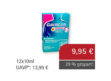 Gaviscon Dual** 500 mg / 213 mg / 325 mg Suspension zum Einnehmen
